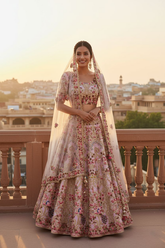 MOHA Lehenga - Handmade in Kolkata - Unique